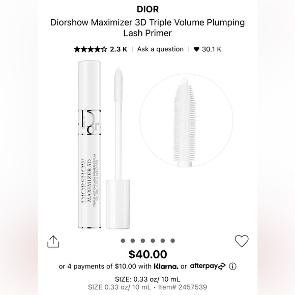 Dior Show base serum mascara 4 ml x 2 - Picture 4 of 5